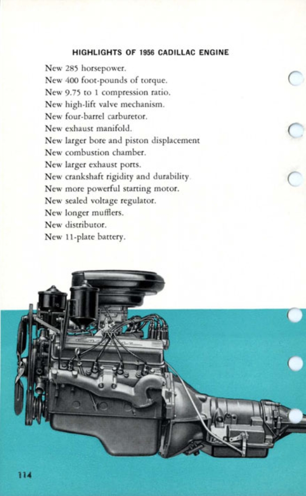 1956 Cadillac Salesmans Data Book Page 106